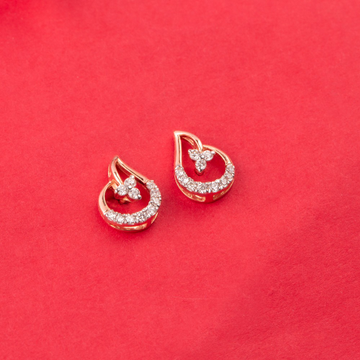 Modern 14ct diamond earrings design