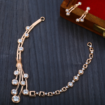 750 Classic  Rose Gold  Women's Necklace Set RN09