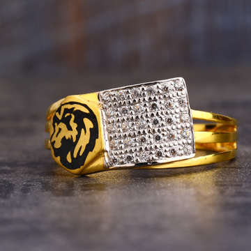 916 Gold CZ  Designer Men's Ring MR602