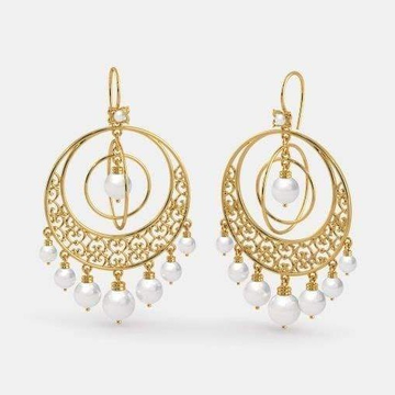 22Kt Yellow Gold Cognate Drop Earrings For Women