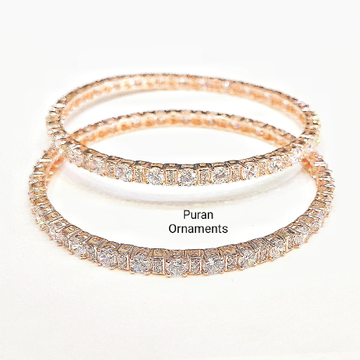 Mesmerizing Pure Silver Ladies Bangle Studded With...