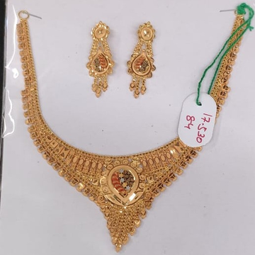 22 carat gold ladies necklace set RH-LN912