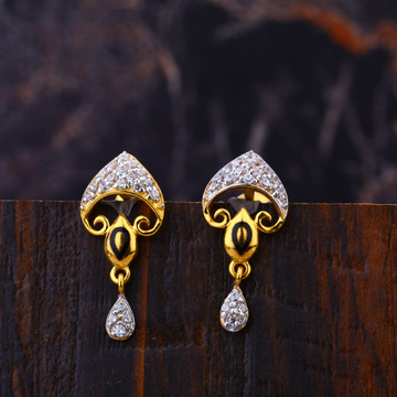 916 CZ Fancy Gold  Women's Earring LFE335