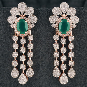18Kt Gold Fancy Diamond Earring by 