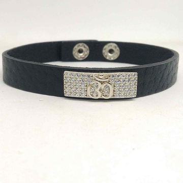 925  sterling Silver Premium Collection Leather br... by 