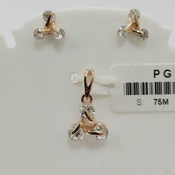 20 carat rose gold ladies pendants set RH-PS844