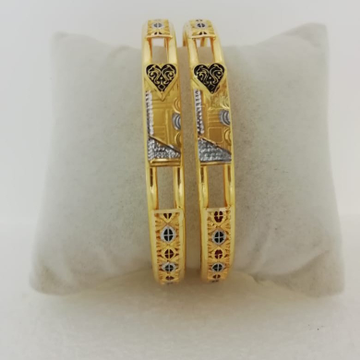 916 gold fancy heart shape black oxidize & rodium... by 