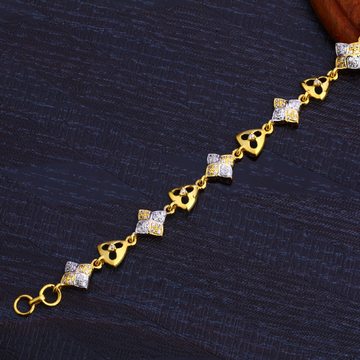 22KT Gold Cz Stylish Hallmark Bracelet LB267