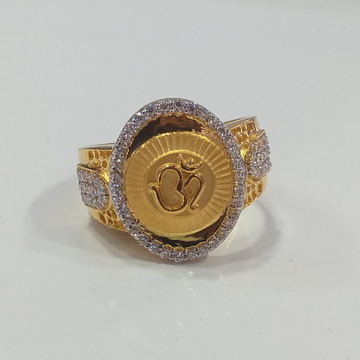 91.6 Gold Om Design Gents Ring by 