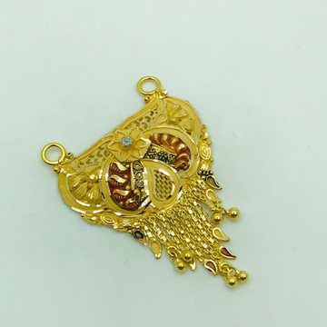 Gold Plain manglesutra pendant by 
