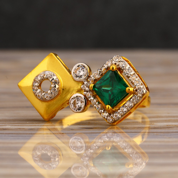 22CT Gold CZ Ladies Long Ring LLR328
