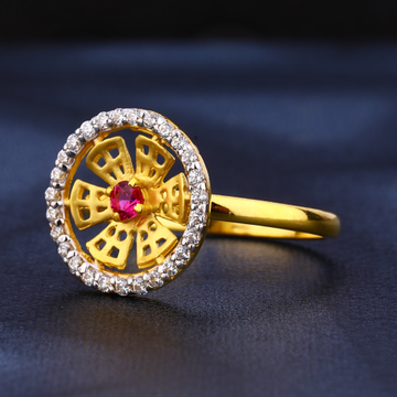 916 Gold Hallmark Stylish Ladies Ring LR454