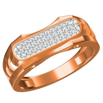 18kt cz rose gold diamond ring