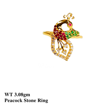 22K Peacock Ring Stone by 