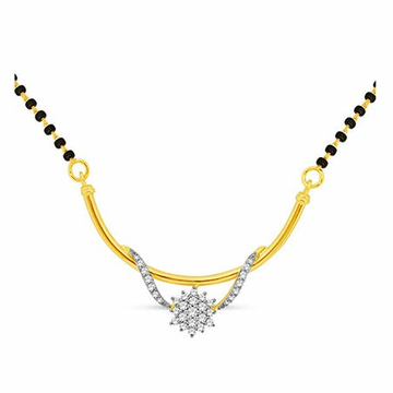 18k gold real diamond mangalsutra mga - rms007