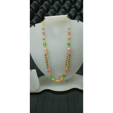916 Gold Attractive Colorful Beaded Chain Mala by Celebrity Jewels