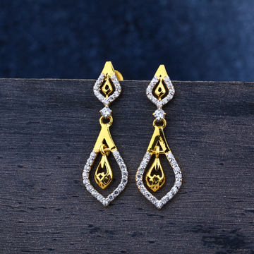 22kt Gold Cz diamond Earrings LJE136