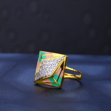 22KT Gold Hallmark stylish Ladies Ring LR469