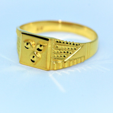Gold enduring gents ring by 
