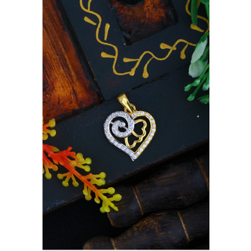 916 Gold Heart Shape CZ Pendant JJ - P001