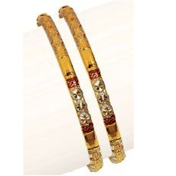 22K/916 Gold Antique Single pipe Kadli by Ruchit Jewellers