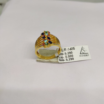 916 colour stone ring by S. O. Gold Private Limited