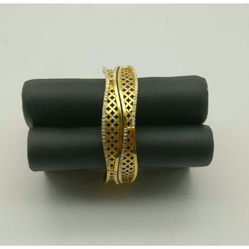 22K / 916 Gold Designer Stone Copper kadli by Saideep Jewels