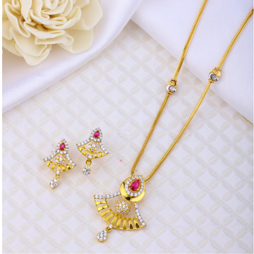 22k 916 yellow gold pendant set for girls. by 
