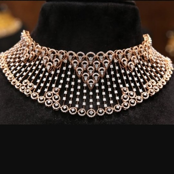 18 KT Diamond Necklace set by Sangam Jewellers
