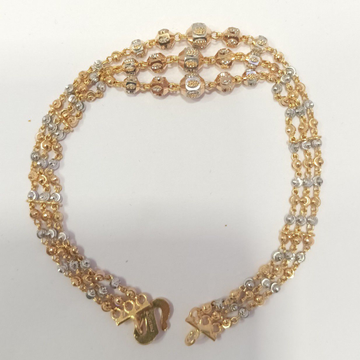91.6 Gold 3 Line Vartical Ladies Bracelet by 