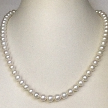Freshwater white round pearls strand JPM0096