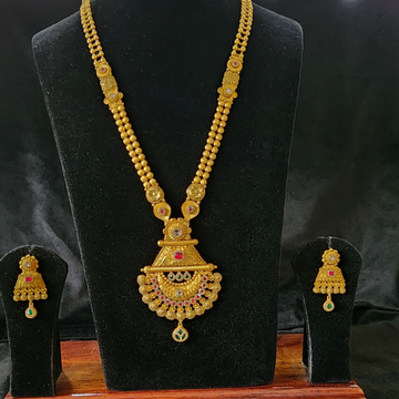 916 Gold Antique Met Finishing Long Set by 