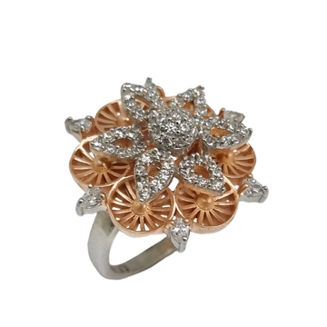 925 Sterling Silver Rose Gold Designer Ring MGA -...