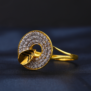 22CT CZ Gold Women's Designer Hallmark Ring LR838
