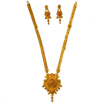 One gram gold forming necklace set mga - gfn0027