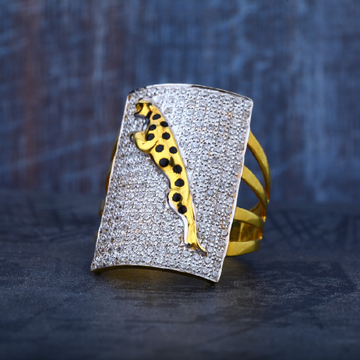 Mens Jaguar Gold Long Fancy Ring-MR34