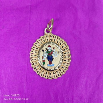 916 gold classic sadhi ma mina pendant by Saurabh Aricutting