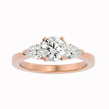 18k Rose gold Diamond modern daily wear Ring by Shri Datta Jewel