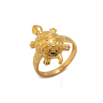 Quality Gold Sterling Silver Rhodium-plated CZ and Flash Gold-Plated Turtle  Ring QR2808 - East Tennessee Diamond Company