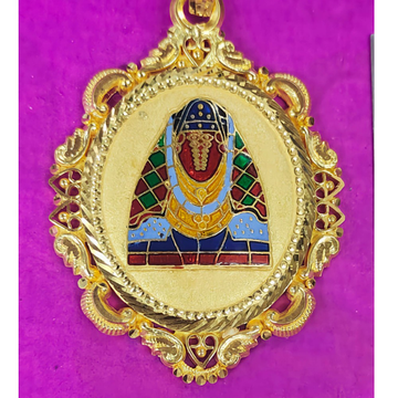 Gold Ashpura Ma Pendant by Saurabh Aricutting