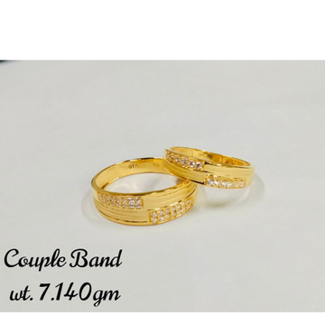 Gold dazzling couple ring by 