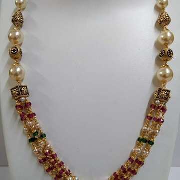 Gold long necklace by Vipul R Soni