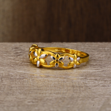 Ladies 22K Gold Fancy Flower Design RIng -LPR128