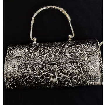 925 pure silver ladies stylish purse in deep carvi... by 