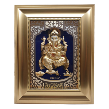 Shree Ganpatiji Frame In 24K Gold Leaf MGA - AGE03...