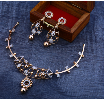 750  rose gold designer  women's hallmark  necklac...