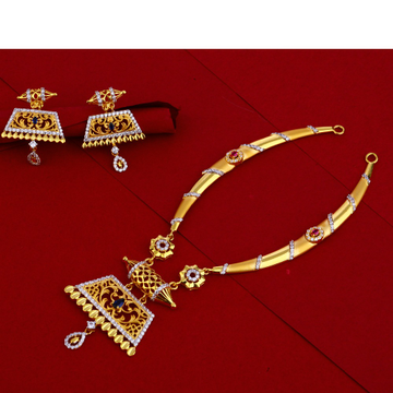 Buy quality 22kt gold necklace set gnh16 - gft hm23 in Banda