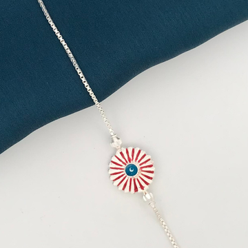 925 Silver Colour Design Rakhi by 