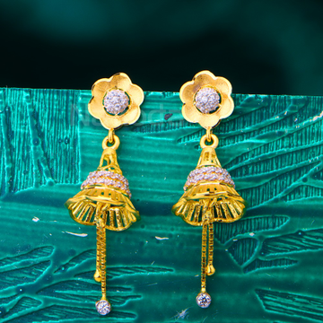 916 Gold Ladies Designer Jhummar Earring LJE456