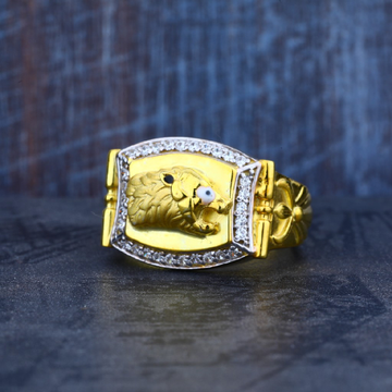 Mens 916 Exclusive Dragon Design Gold Ring-MR07